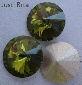 1122 Swarovski rivoli "Olivine" 14mm