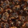 Superduo 2.5x5mm Smoky Topaz (per 10 gram)