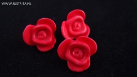 Resin roosje donker roze 14.5 mm (10 stuks)