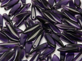 Glass Daggers 5 x 16mm Light Violet (10 stuks)