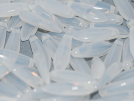 Glass Daggers 5 x 16mm White Opal (10 stuks)