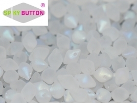 Spiky Button® 4,5 x 6,5 mm Crystal Full AB Matted (per 14)