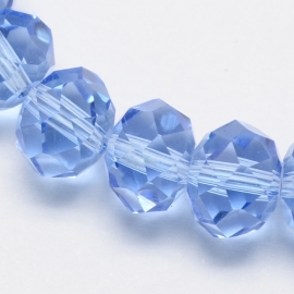 rondellen 3 x 4 mm Transparent Cornflower Blue