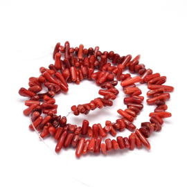 Koraal stukjes baksteen rood (1 streng)