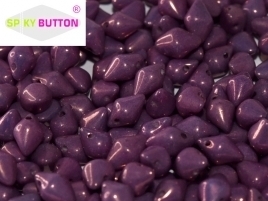 spiky Button® 4,5 x 6,5 mm Chalk White Lila Vega Luster (per 18)