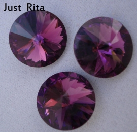 1122  Swarovski rivoli "Amethyst" 14 mm