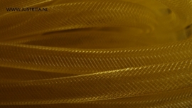 Nylon mesh tube/cyberlocks geel 8 mm