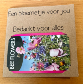 MJ001 kaartje met bloemenzaad