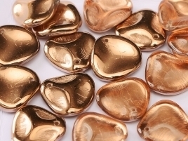 Rose Petals 14 x 13 mm Crystal Capri Gold (per 10)