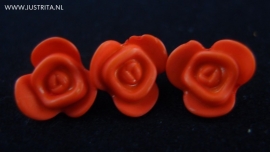 Resin roosje donker oranje (10 stuks)