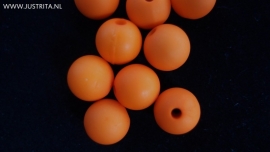 10 X matte acryl kraal 10 mm oranje