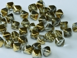 Bicone Beads 6 mm Crystal Amber (per 50)