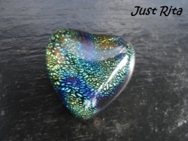 cab g01 Dichroic glashartjes cabochon