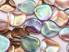 Rose Petals 14 x 13 mm Crystal Copper Rainbow (per 10)