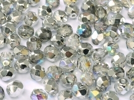 FP Facet 6mm Crystal Silver Rainbow (per 50 stuks)