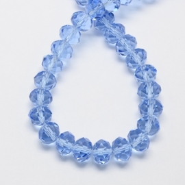 rondellen 3 x 4 mm Transparent Cornflower Blue