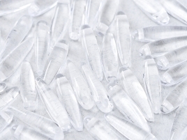 Thorn beads 5 x 16 mm Crystal (per 18)