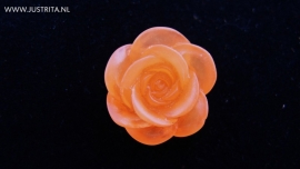 Resin cabochon roos oranje 18mm