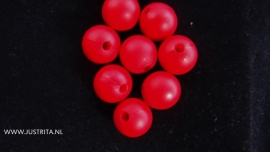 10 x matte acryl kraal 8 mm rood