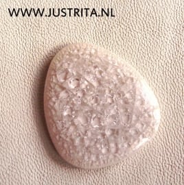 Cabochon crackle porselein licht roze