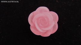 Resin cabochon roos roze 18 mm