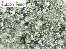 Button Bead® 4mm Crystal Silver Rainbow (per 20)