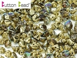 Button Bead® 4mm Crystal Golden Rainbow (per 20)