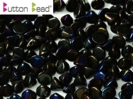 Button Bead® 4mm Jet Full Azuro (per 20)