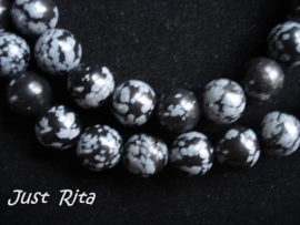 10 mm "snowflake" Obsidiaan