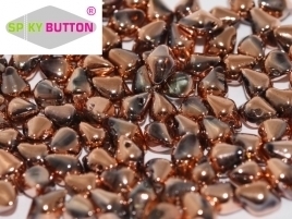 Spiky Button® 4,5 x 6,5 mm Crystal Capri Gold Full (per 14)