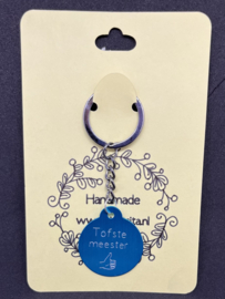 MJ009 Sleutelhanger meester blauw