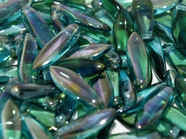 Glass Daggers 5 x 16mm Aqua Clarit (10 stuks)