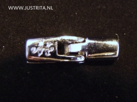 zilverkleurige "Snap Lock" sluiting voor 6mm koord