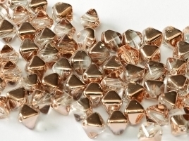 Bicone Beads 6 mm Crystal Capri Gold (per 50)