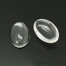 Cabochon helder glas 13 x 18 mm