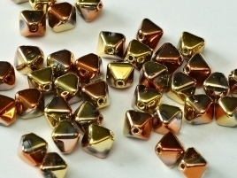 Bicone Beads 6 mm Crystal California Gold Rush (per 50)