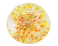 Resin cabochon droogbloemetjes geel