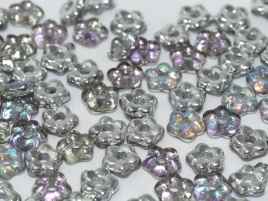 flower Beads 5mm Crystal Silver Rainbow (50 stuks)