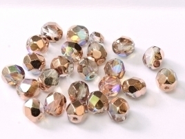 FP Facet 6mm Crystal Copper Rainbow (per 50 stuks)