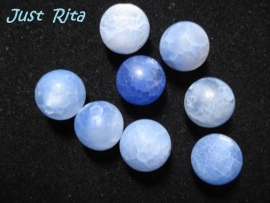 Frosted Agate 10 mm blauw