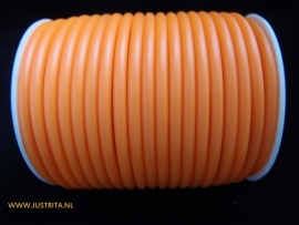 Rubber koord 4 mm hol Oranje