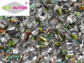 Spiky Button® 4,5 x 6,5 mm Crystal Vitrail (per 18)