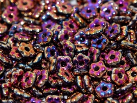 flower Beads 5mm Jet Full Sliperit (50 stuks)