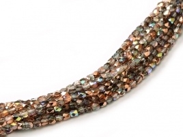Fire Polished 2mm Crystal Copper Rainbow
