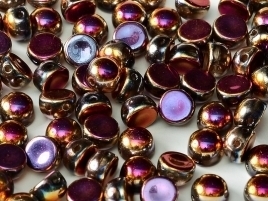 2-hole Cabochon 6 mm Crystal Full Sliperit (per 8)