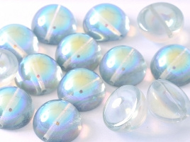 Dome Beads 12 x 7 Crystal Blue Rainbow (per 5)