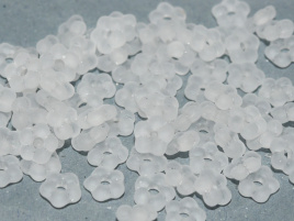 Flower Beads 5mm Crystal Matted (50 stuks)