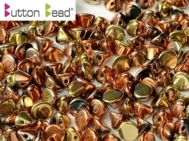 Button Bead® 4mm Jet California Gold Rush (per 18)