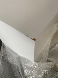 zuil mdf mat wit 28x28x80cm, voor binnen