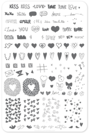 Clear Jelly Stamper - Big Stamping Plate - CJS_V12 - LoVe Notes